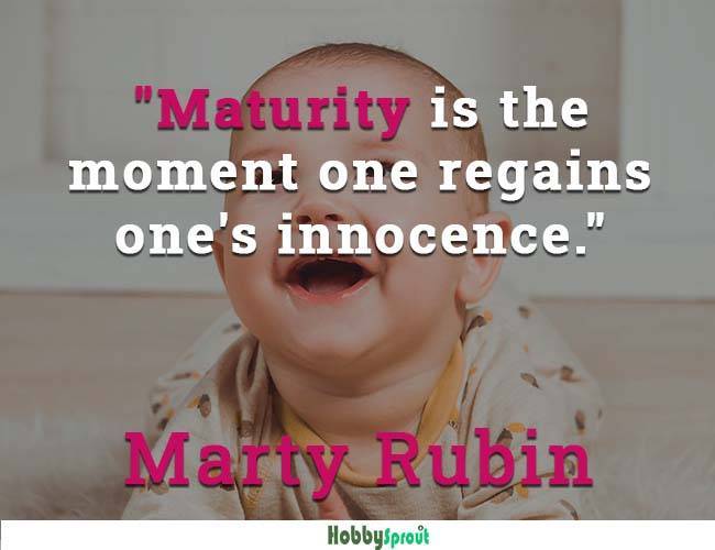 Baby smiling - Maturity Quotes about growing up