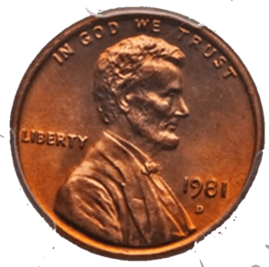 Lincoln penny - 1981 d Lincoln penny value and error