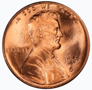 Lincoln penny - 1985 D Lincoln penny value and error