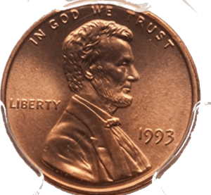Lincoln penny - 1993 Lincoln penny value and error