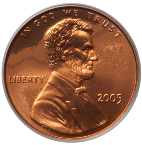 Lincoln penny - 2005 Lincoln penny value and error