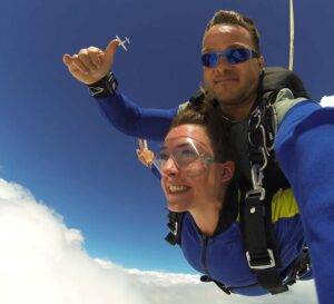 Man and woman skydiving - Expensive Hobbies for couples