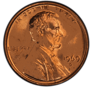 Lincoln Penny - 1969 D Lincoln Penny value and error