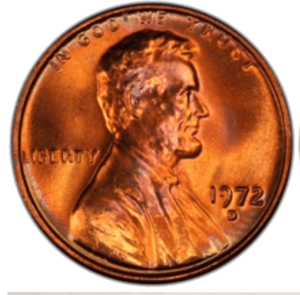 Lincoln Penny - 1972 d Lincoln Penny value and error