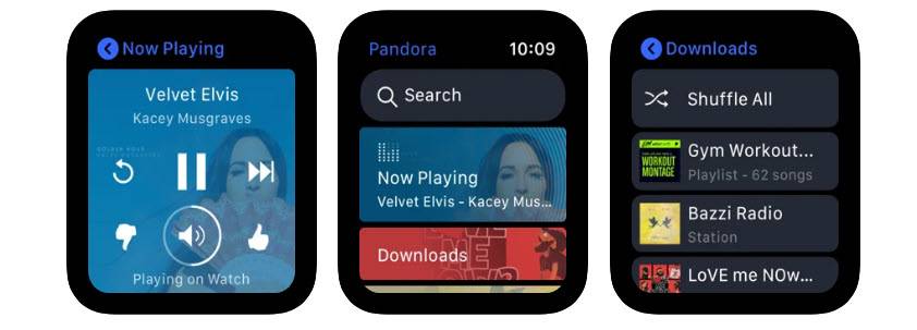 Pandora Music App - Free music apps for apple watch
