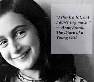 Anne Frank Quote about Thinking