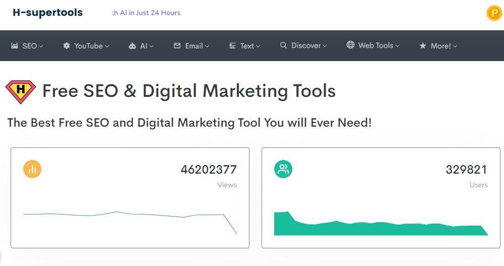 H Super Tools - Useful Website For Free Digital Marketing Tools